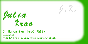 julia kroo business card